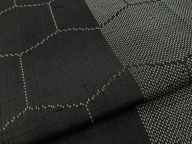 平和屋着物■上質な紬　亀甲文様　正絹　逸品　BAAY8748hj