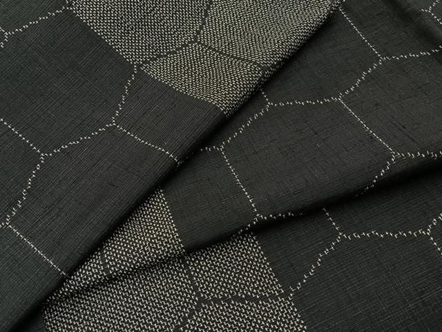 平和屋着物■上質な紬　亀甲文様　正絹　逸品　BAAY8748hj