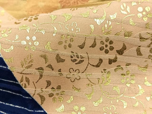 平和屋着物■豪華振袖　駒刺繍　御所車花文　金彩　正絹　逸品　BAAY8755hj
