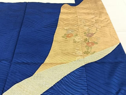 平和屋着物■豪華振袖　駒刺繍　御所車花文　金彩　正絹　逸品　BAAY8755hj