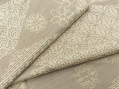 平和屋着物●本場大島紬　白大島　吉祥花文　正絹　逸品　BAAY8757hj