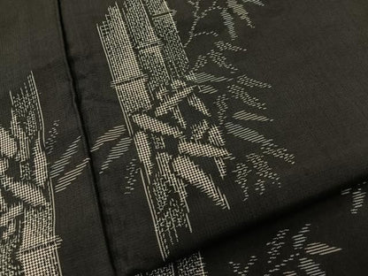 平和屋着物■本場村山大島紬　笹竹文　正絹　逸品　BAAY8759hj