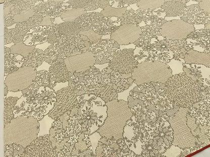 平和屋着物■上質な紬　雪輪草花文　正絹　逸品　BAAY8761hj