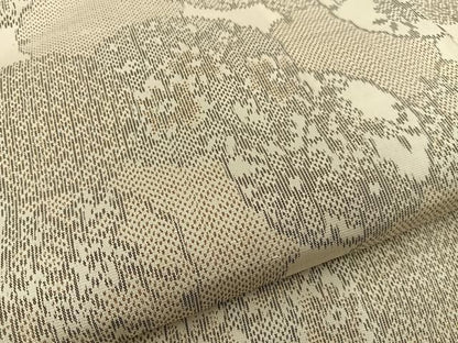 平和屋着物■上質な紬　雪輪草花文　正絹　逸品　BAAY8761hj