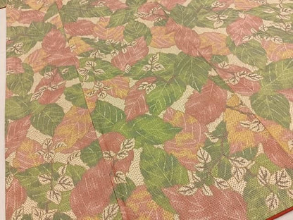 平和屋着物■上質な紬　枝葉文　正絹　逸品　BAAY8762hj