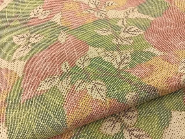 平和屋着物■上質な紬　枝葉文　正絹　逸品　BAAY8762hj