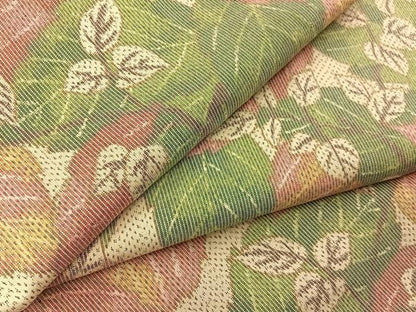 平和屋着物■上質な紬　枝葉文　正絹　逸品　BAAY8762hj