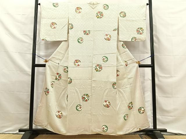 平和屋着物■上質な小紋　花丸文　正絹　逸品　BAAY8764hj