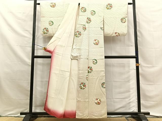 平和屋着物■上質な小紋　花丸文　正絹　逸品　BAAY8764hj