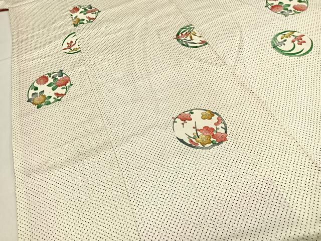 平和屋着物■上質な小紋　花丸文　正絹　逸品　BAAY8764hj