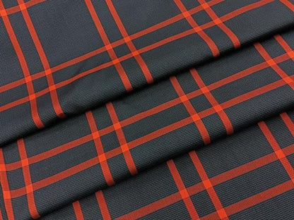 平和屋着物■本場縞大島紬　格子柄　正絹　逸品　BAAY8765hj