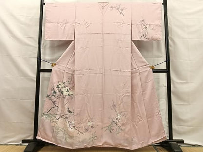 平和屋着物■訪問着　花鳥文　暈し染め　正絹　逸品　未使用　BAAY8767hj
