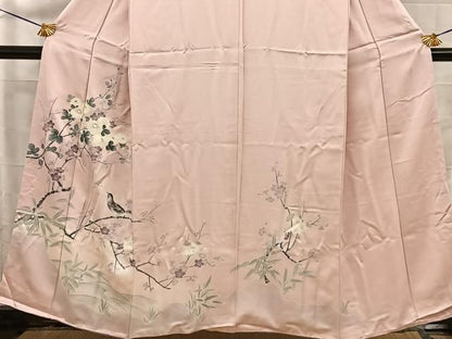 平和屋着物■訪問着　花鳥文　暈し染め　正絹　逸品　未使用　BAAY8767hj