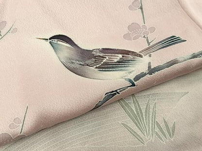 平和屋着物■訪問着　花鳥文　暈し染め　正絹　逸品　未使用　BAAY8767hj
