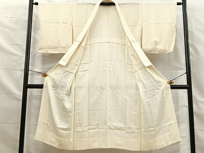 平和屋着物■長襦袢　無双仕立て　檜垣地紋　正絹　逸品　未使用　BAAY8770hj