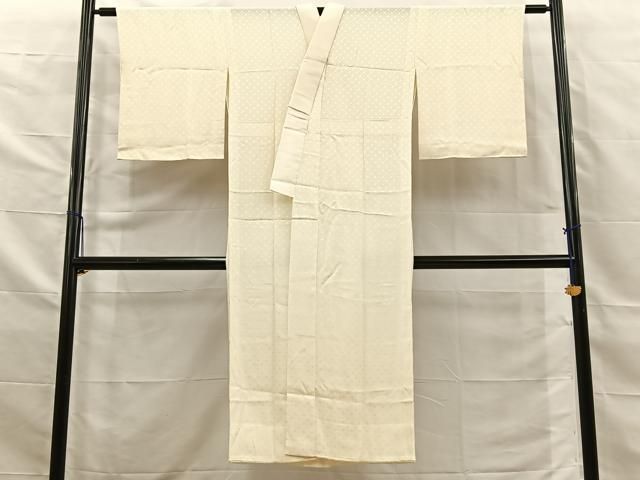 平和屋着物■長襦袢　無双仕立て　檜垣地紋　正絹　逸品　未使用　BAAY8770hj