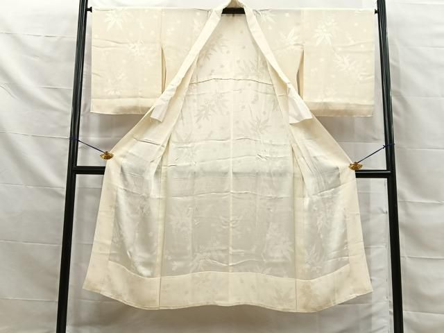 平和屋着物■長襦袢　無双仕立て　笹地紋　正絹　逸品　BAAY8771hj