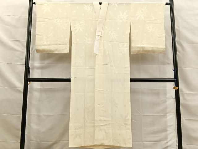 平和屋着物■長襦袢　無双仕立て　笹地紋　正絹　逸品　BAAY8771hj