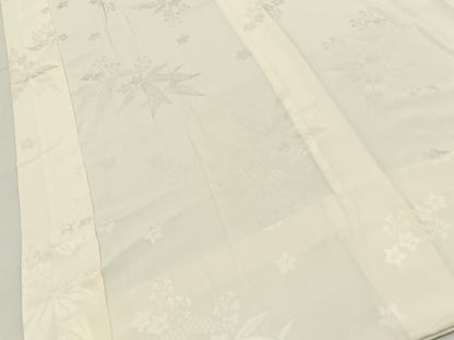 平和屋着物■長襦袢　無双仕立て　笹地紋　正絹　逸品　BAAY8771hj