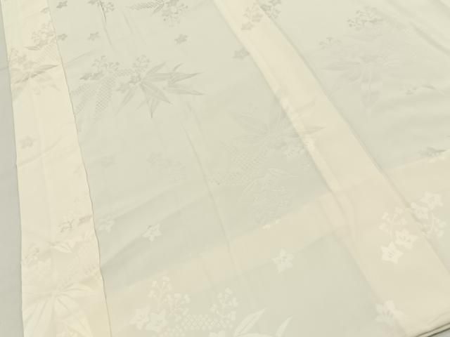 平和屋着物■長襦袢　無双仕立て　笹地紋　正絹　逸品　BAAY8771hj