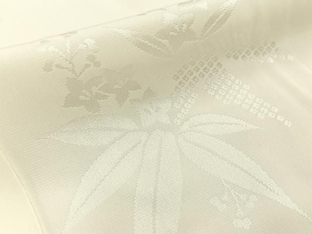 平和屋着物■長襦袢　無双仕立て　笹地紋　正絹　逸品　BAAY8771hj