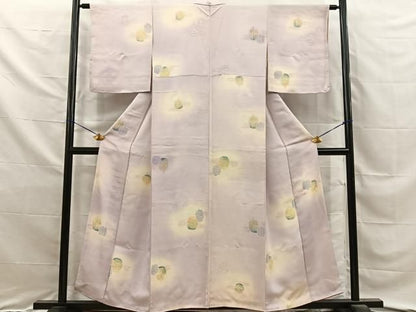 平和屋着物■上質な小紋　地紋起こし　流水仕覆文　暈し染め　正絹　逸品　BAAY8775hj