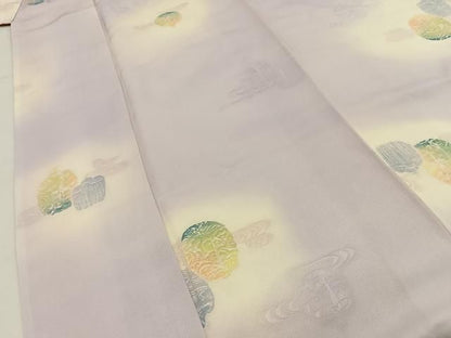 平和屋着物■上質な小紋　地紋起こし　流水仕覆文　暈し染め　正絹　逸品　BAAY8775hj
