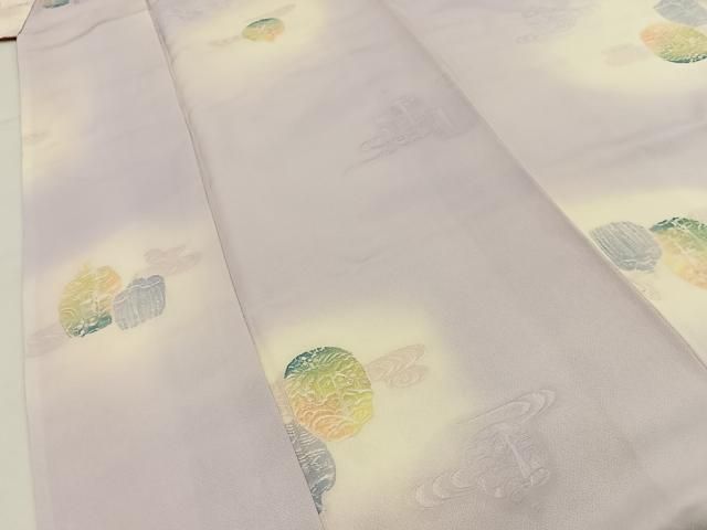 平和屋着物■上質な小紋　地紋起こし　流水仕覆文　暈し染め　正絹　逸品　BAAY8775hj