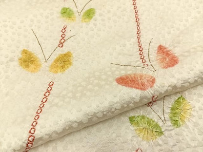 平和屋着物■訪問着　絞り　舞蝶文　金彩　正絹　逸品　BAAY8782hj