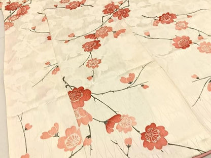 平和屋着物■上質な小紋　枝桜文　正絹　逸品　BAAY8787hj