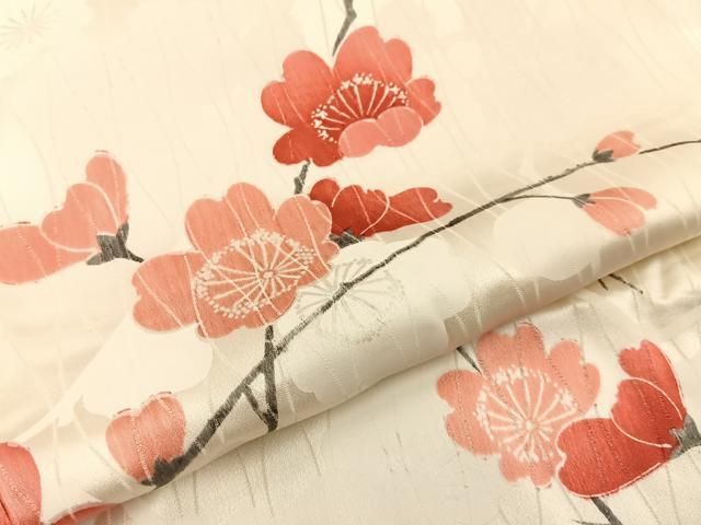 平和屋着物■上質な小紋　枝桜文　正絹　逸品　BAAY8787hj