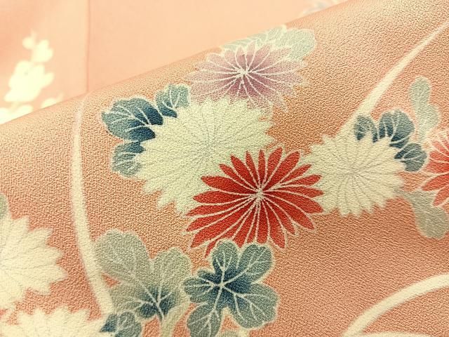 平和屋着物■訪問着　松竹梅　流水花文　正絹　逸品　BAAY8789hj