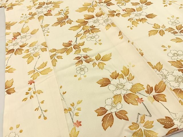 平和屋着物■上質な小紋　枝花文　金彩　正絹　逸品　BAAY8790hj
