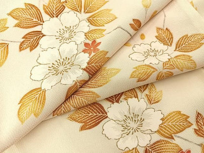 平和屋着物■上質な小紋　枝花文　金彩　正絹　逸品　BAAY8790hj