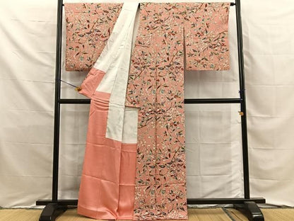 平和屋着物■上質な小紋　枝花文　三越扱い　正絹　逸品　BAAY8792hj