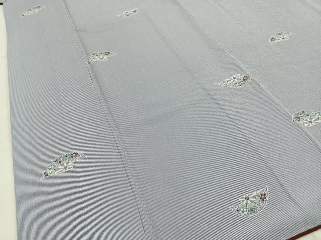 平和屋着物■上質な小紋　片輪車花文　正絹　逸品　BAAY8795hj