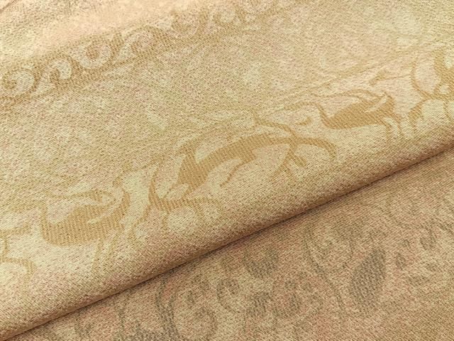 平和屋着物■上質な小紋　動物横段文　正絹　逸品　BAAY8796hj