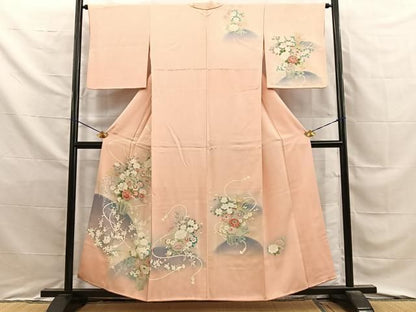 平和屋着物■訪問着　刺繍　飾花文　暈し染め　正絹　逸品　BAAY8797hj