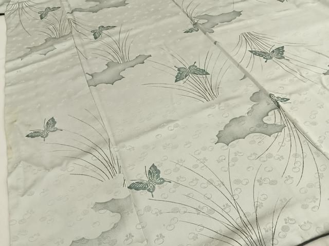 平和屋着物■上質な小紋　舞蝶文　正絹　逸品　BAAY8798hj