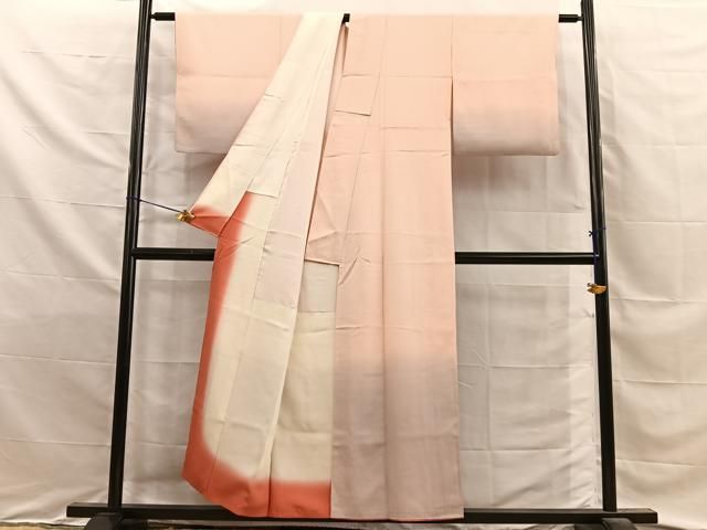 平和屋着物■訪問着　麻の葉地紋　暈し染め　正絹　逸品　BAAY8804hj