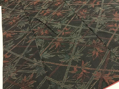 平和屋着物■本場大島紬　草葉文　正絹　逸品　BAAY8805hj