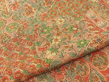 平和屋着物■上質な小紋　草花文　正絹　逸品　BAAY8806hj