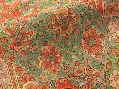 平和屋着物■上質な小紋　草花文　正絹　逸品　BAAY8806hj