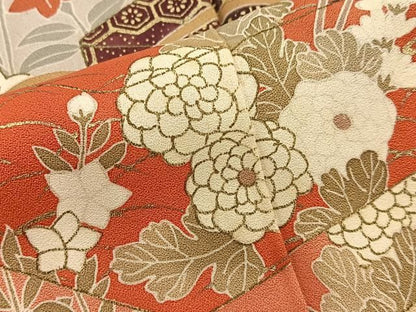 平和屋着物■訪問着　文箱草花文　暈し染め　金彩　正絹　逸品　BAAY8807hj