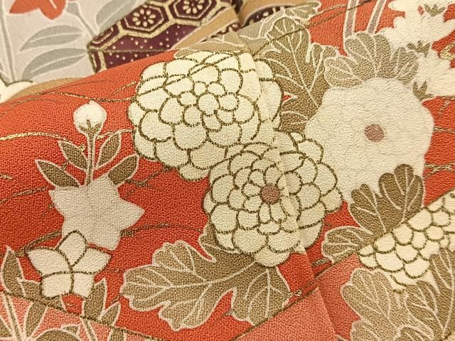 平和屋着物■訪問着　文箱草花文　暈し染め　金彩　正絹　逸品　BAAY8807hj