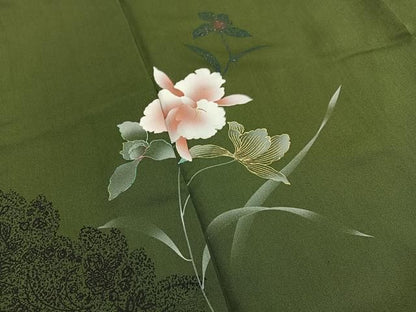 平和屋着物■訪問着　カトレア　金銀彩　正絹　逸品　BAAY8809hj
