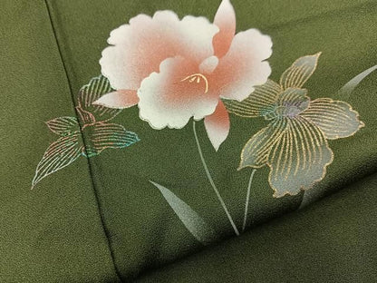 平和屋着物■訪問着　カトレア　金銀彩　正絹　逸品　BAAY8809hj