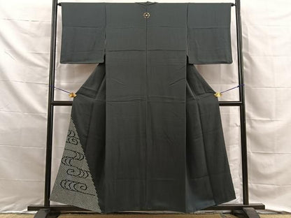 平和屋着物■豪華色留袖　総絞り　観世水　正絹　逸品　BAAY8812hj