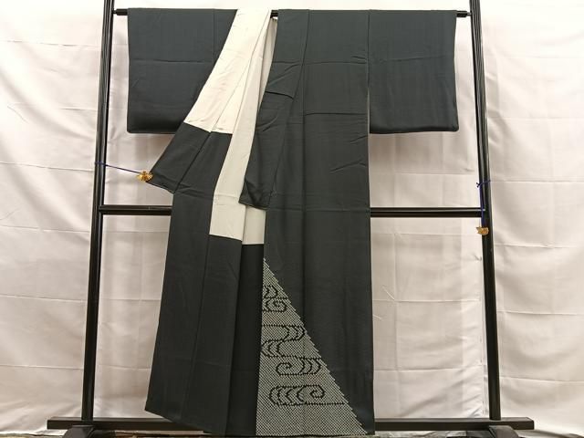 平和屋着物■豪華色留袖　総絞り　観世水　正絹　逸品　BAAY8812hj