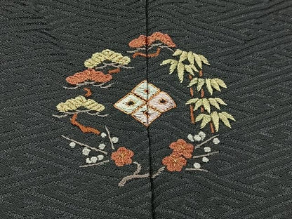 平和屋着物■豪華色留袖　総絞り　観世水　正絹　逸品　BAAY8812hj